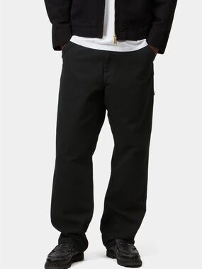 Carhartt WIP Black Single Knee Straight-Leg Pants